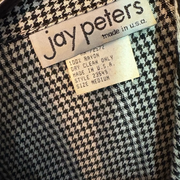 Women's Black and White Checkered Jacket - Picture 2 of 3